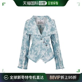 香港直邮Vivienne Westwood 19010017W00RQ 毛边单排扣牛仔外套
