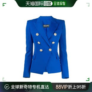 蓝色双排扣修身 香港直邮Balmain SF1717616 西装 巴尔曼 外套 女士