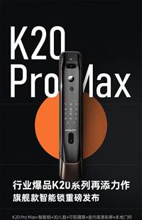 凯迪仕K20PRo Max3D人脸可视猫眼指纹智能全自动室内防盗电子门锁