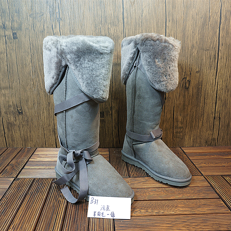 多样 价格优惠 瑕疵断码 女靴真皮羊毛一体雪地靴 处理 式 款 冬季