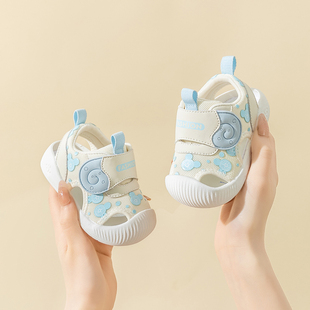 夏季 新款 单网镂空凉鞋 婴儿学步机能鞋 基诺辅一阶段男女宝宝学步鞋
