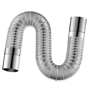 8cm排气管铝箔可伸缩加长 速发燃气热水器排烟管直排强排式