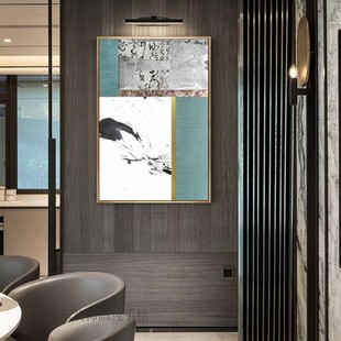 饰现代简约客厅餐G过走廊厅道入创玄关有框 箔户意抽象装