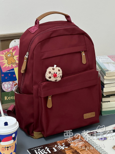 通勤电脑旅行背包少女学生上课书包 休闲百搭双肩包女日系复古时尚