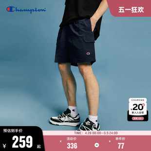 运动裤 裤 工装 2024新款 黑色复古 休闲裤 男夏季 美式 Champion冠军短裤