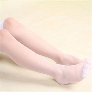 丝袜袜女童表演过膝白色袜筒 邮长筒袜学生薄袜潮流包蚊时尚 中防款