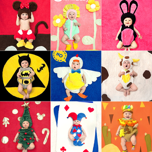 宝宝百天照服装 儿童摄影服装 出租 婴儿周岁宝宝写真创意毯子系列