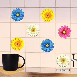 韩国厨房遮瓷砖孔补洞贴仿瓷贴画浴室卫生间防水瓷砖贴装 饰墙贴纸