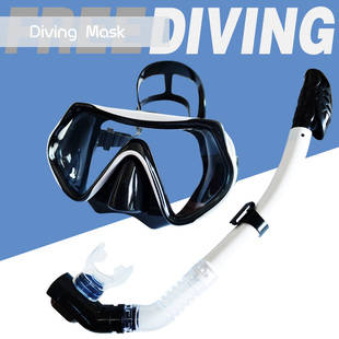 新款 呼吸管游泳眼镜面罩装 硅胶半全干式 备 成人潜水镜浮潜三宝套装