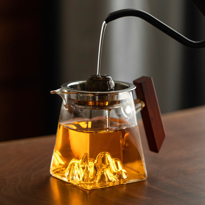 观山公道杯玻璃高档分茶器茶水分离小青柑专用泡茶一人饮茶具配件
