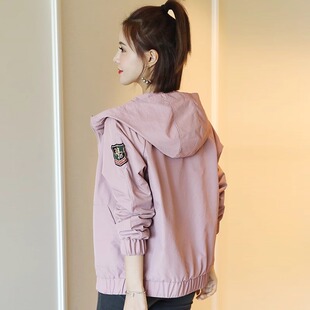 夹克外套 短款 女2024年韩版 春秋宽松棒球服洋气小个子短款 女装 新款
