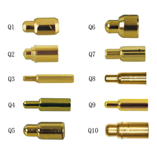 镀金细小pogopin弹簧顶针pcb贴片探针充电弹性触点电池针弹针铜柱
