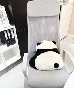 新办公室熊猫靠垫抱枕撸猫感椅垫沙发垫创意生日节日礼物送女朋友