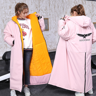 棉袄韩版 2020年新款 潮 宽松棉衣长款 冬季 防风防水棉服外套冬装 女装