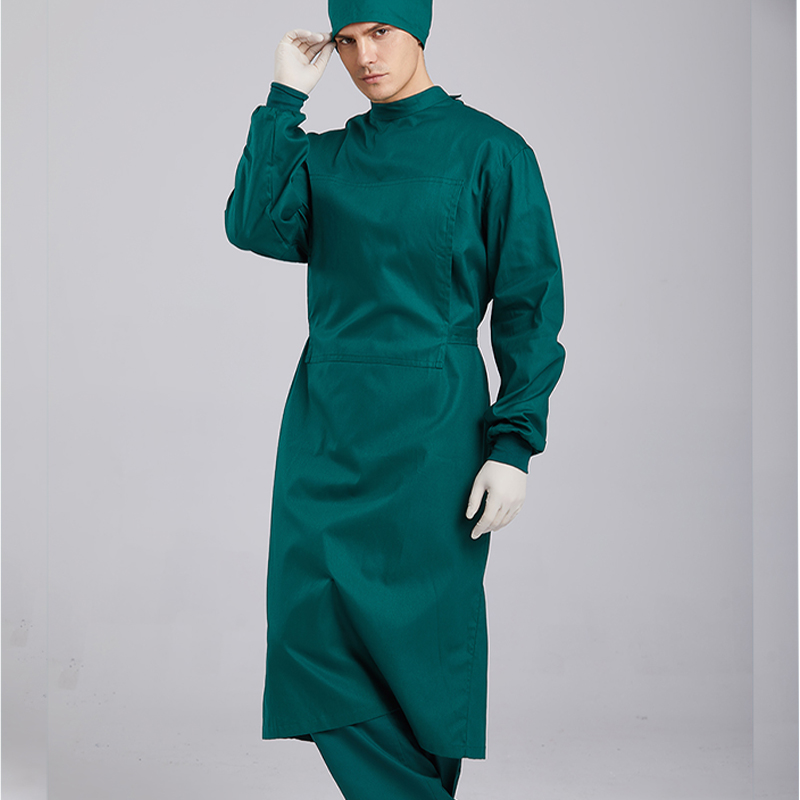 手术衣洗手衣手术制服绿色纯棉纯 手术衣手术室隔离服纯棉加厚长袖