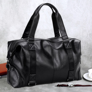 斜挎皮健身包 手提包大容量短途商务出差行李旅游袋男款 旅行包男士