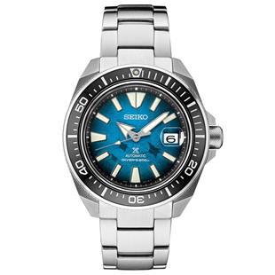 手表200米防水不锈钢运动计时蓝色表盘腕表44mm 精工男士 Seiko