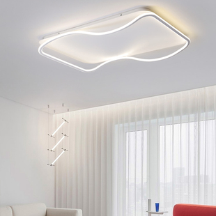 极简灯具现代简约客厅灯大气吸顶灯北欧家用大超薄长方形线条北欧