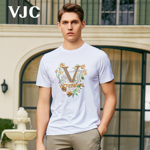 T恤 男装 2024年夏季 VJC D24BA1740 白色刺绣短袖 专柜同款 新款