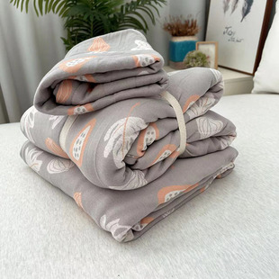 床单 纯棉针织 可搭配套件 单人被套 双层加厚 枕套 色织提花