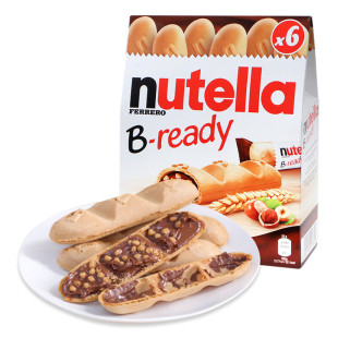 意大利进口零食费列罗 nutella能多纽缇乐榛子酱巧克力手指饼干棒