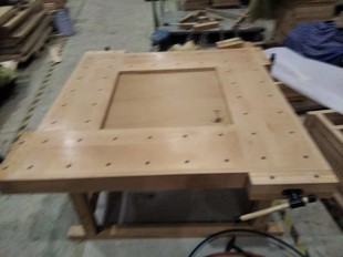多功能操作台木工学生 工作台实木木工钳 木工桌 工正方形操作