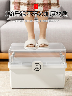 药物收纳盒特大容量医药箱多层儿童药品小药盒 日本家用药箱家庭装