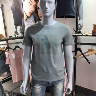 潮青年t恤 2024夏新款 数字图案圆领短袖 T恤韩版 男士 JJ杰克琼斯正品