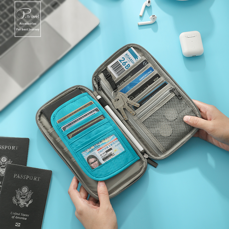 RFID防盗刷护照包旅行手提斜挎便携出国大容量收纳包机票夹证件包
