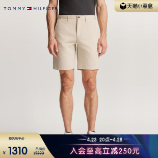 35199 春季 男装 一字袋小绣标肌理感商务休闲合身短裤 24新款 Tommy