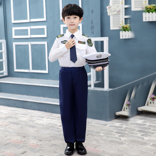 警察制服男女童演出服五一中小学生特种兵特警衣服 儿童小海军套装