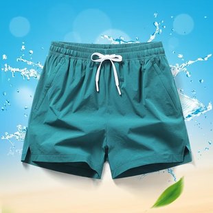男健身运动三分短裤 海边温泉游泳裤 休闲裤 跑量速干沙滩裤 现货特价