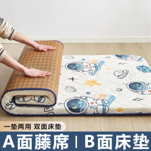 学生宿舍夹棉床垫单人床褥软垫卧室双人凉席双面可用卡通地铺睡垫