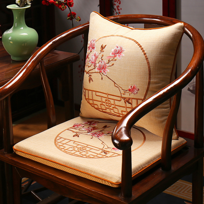 椅子坐垫座椅垫茶椅垫圈椅太师椅坐垫椅垫红木沙发垫防滑定制 中式