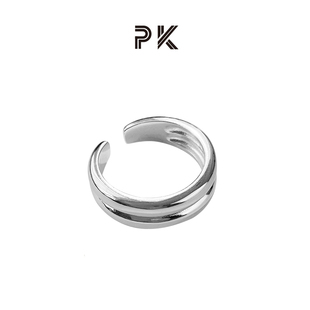 盛太雪糕推荐 PK双层戒指极简银INS小众设计感指环 ParasKors