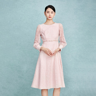 浪漫法式 蕾丝收腰修身 连衣裙高级小众设计感女装 2023年新款 MOJO