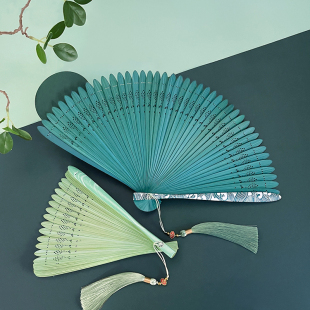 中国风全竹扇子小鱼造型镂空夏季 小巧便携古风折扇汉服旗袍舞蹈扇
