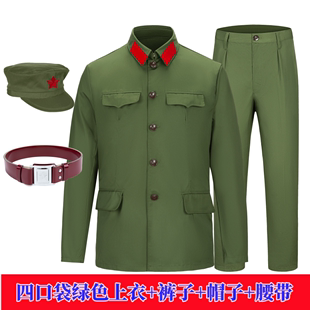 军套装 涤卡军干服越战老兵怀旧绿军衣 65式 确良男老服装 3505正品