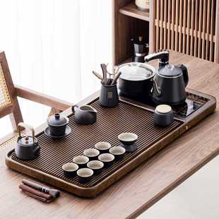 黑陶茶具套装 家用客厅办公室烧水壶全自动一体高端茶盘茶台一整套