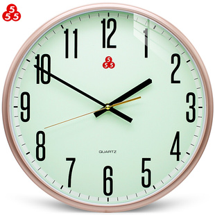 上海牌钟表挂钟客厅家用时钟挂墙静音石英钟2022网红挂钟新款