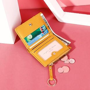 两折叠零钱包2022新款 短款 女式 招财拉链 学生女士多卡位钥匙扣韩版