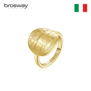 好莱坞星钛钢复古硬币戒指女指环 维罗妮卡合作款 brosway欧美时尚