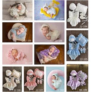新生儿照相影楼儿童艺术照道具 婴儿摄影衣服宝宝百天满月拍照服装