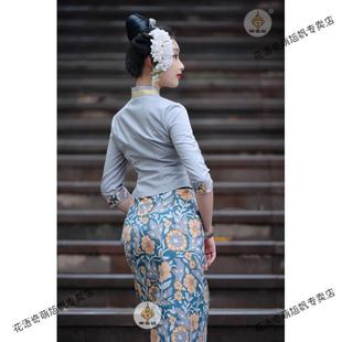 工作服透气 女套装 简约修身 日常生活装 女服饰傣族传统服装 傣族服装