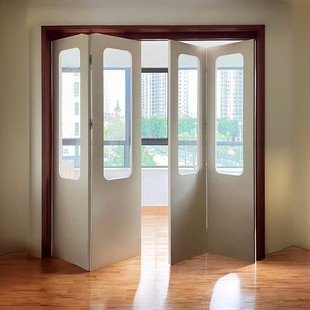 实木折叠门玻璃门橱柜门现代简约隐形门卧室门阳台门衣柜门推拉门