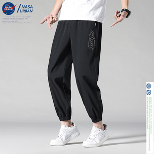 冰丝九分运动休闲裤 NASA 子男新款 URBAN联名款 男直筒夏季 长裤 裤