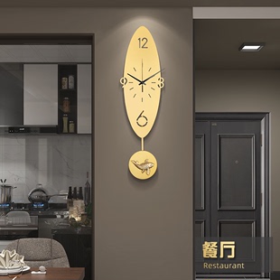 大气挂表 创意简约家用纯铜轻奢时钟艺术个性 北欧钟表挂钟客厅时尚