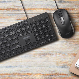 CW100商务台式 CU100 主机键盘有线无线鼠标套装 办公键鼠套装