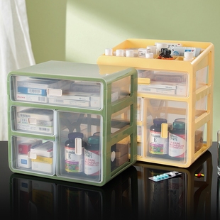 大容量药品药物药箱 小收纳盒抽屉式 日本进口MUJIE家用药箱家庭装