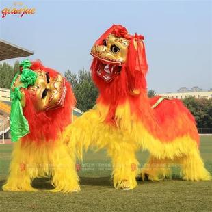 狮子头北狮表演服 舞龙舞狮道具整套单人双人笑脸北京狮子舞狮子